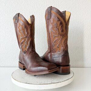 Rod Patrick Mens Cowboy Boots 11.5EE Perro Loco Brown Leather Western Square Toe